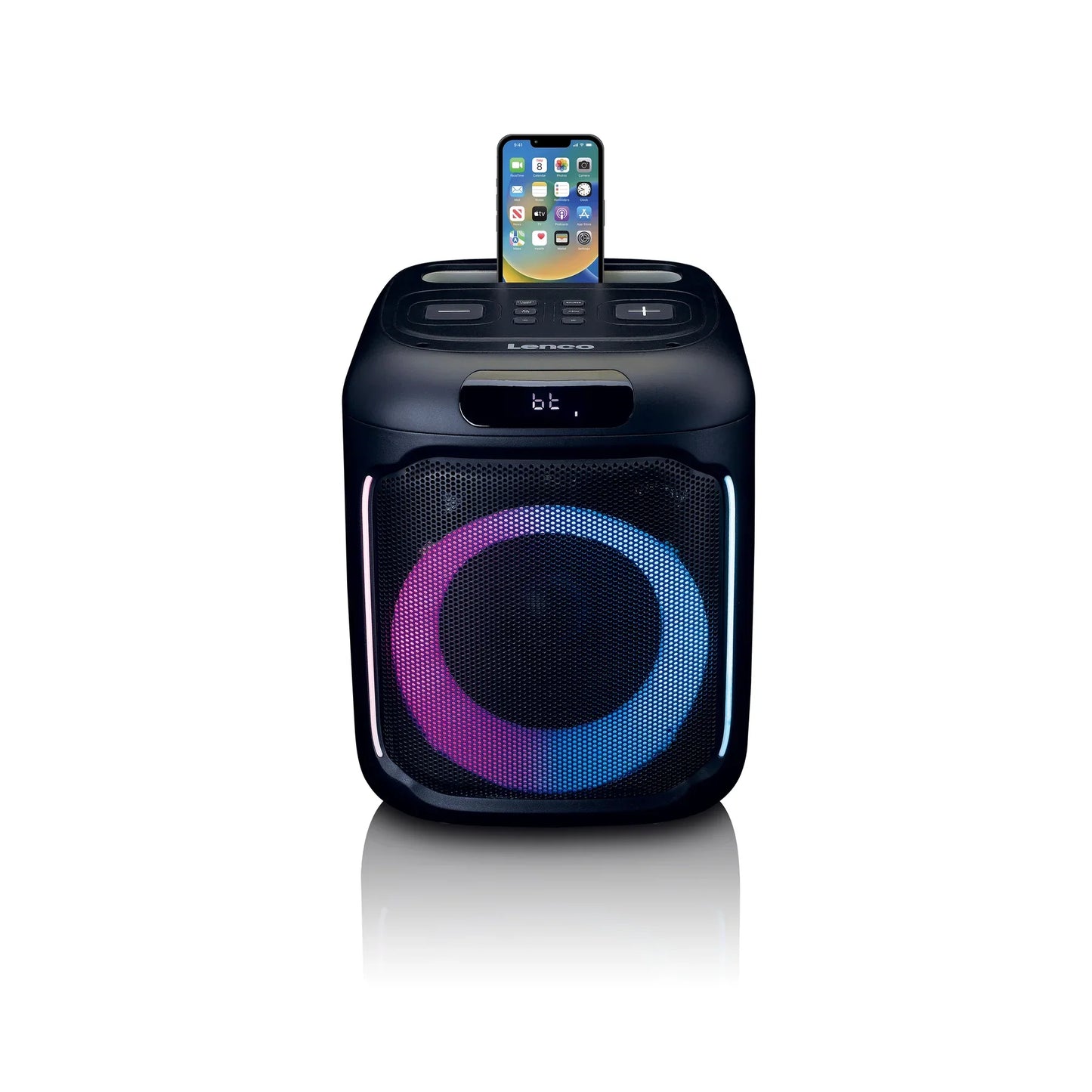 Lenco PA-100 - Party speaker with lights and wireless mic