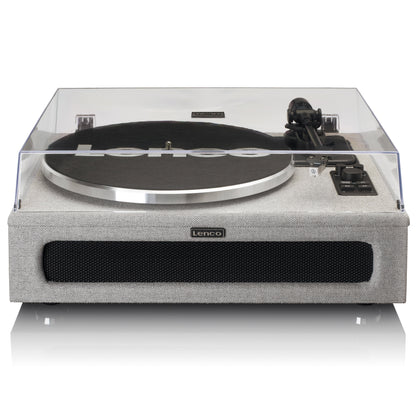 LENCO LS-440GY - Turntable with 4 built-in speakers - Fabric