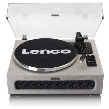 LENCO LS-440GY - Turntable with 4 built-in speakers - Fabric