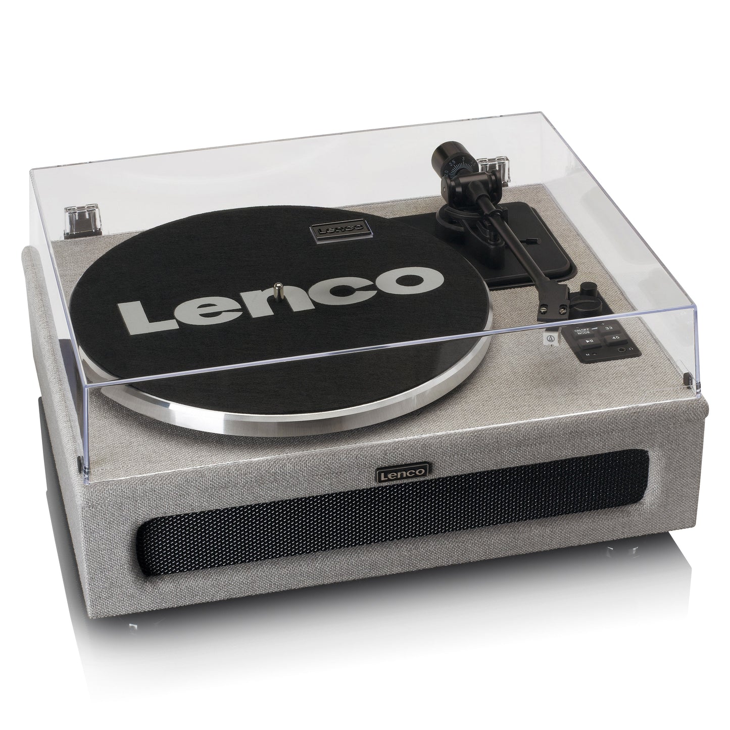 LENCO LS-440GY - Turntable with 4 built-in speakers - Fabric