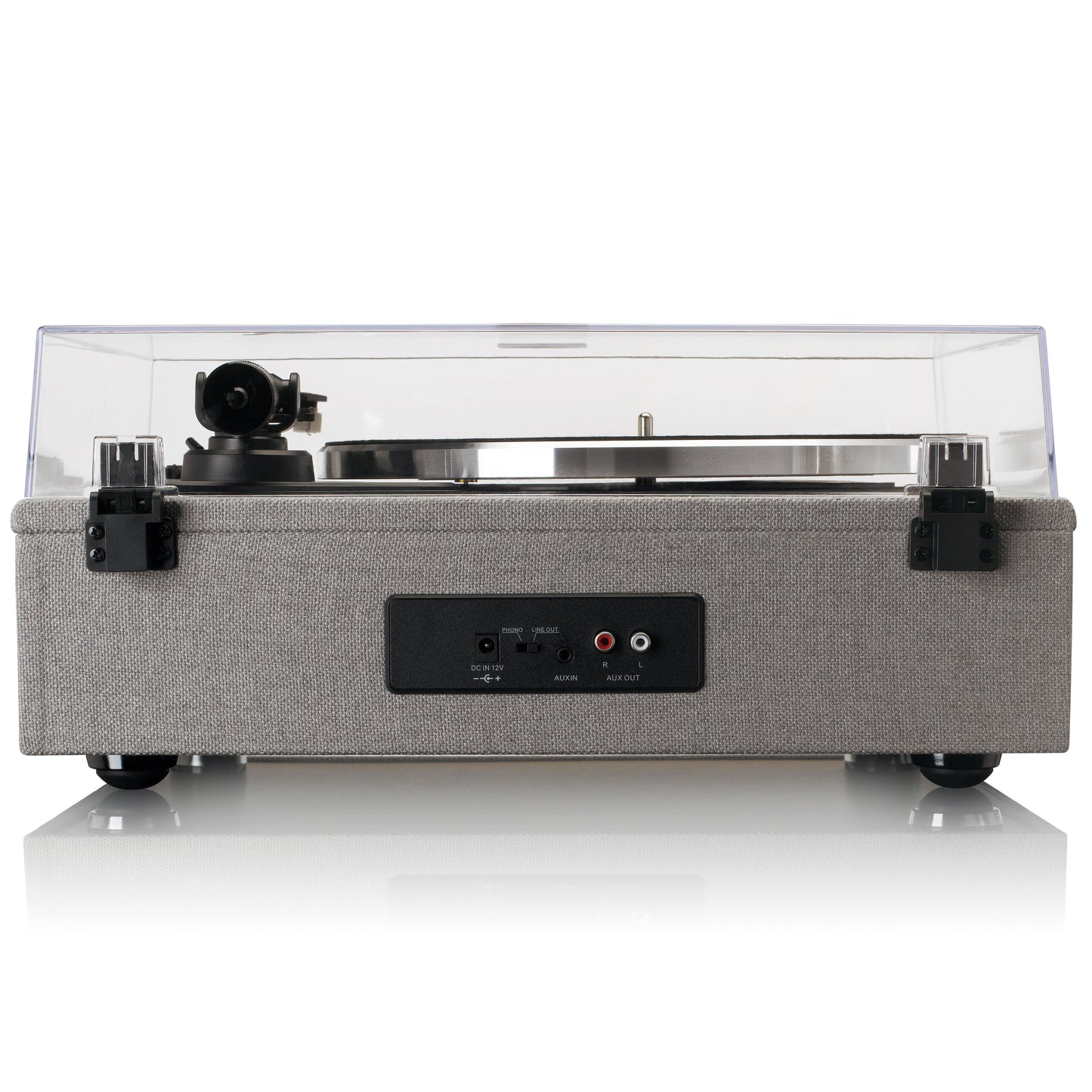 LENCO LS-440GY - Turntable with 4 built-in speakers - Fabric
