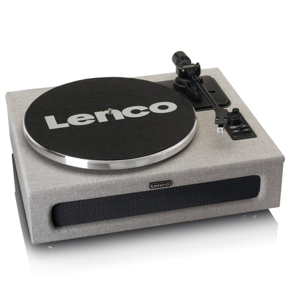 LENCO LS-440GY - Turntable with 4 built-in speakers - Fabric